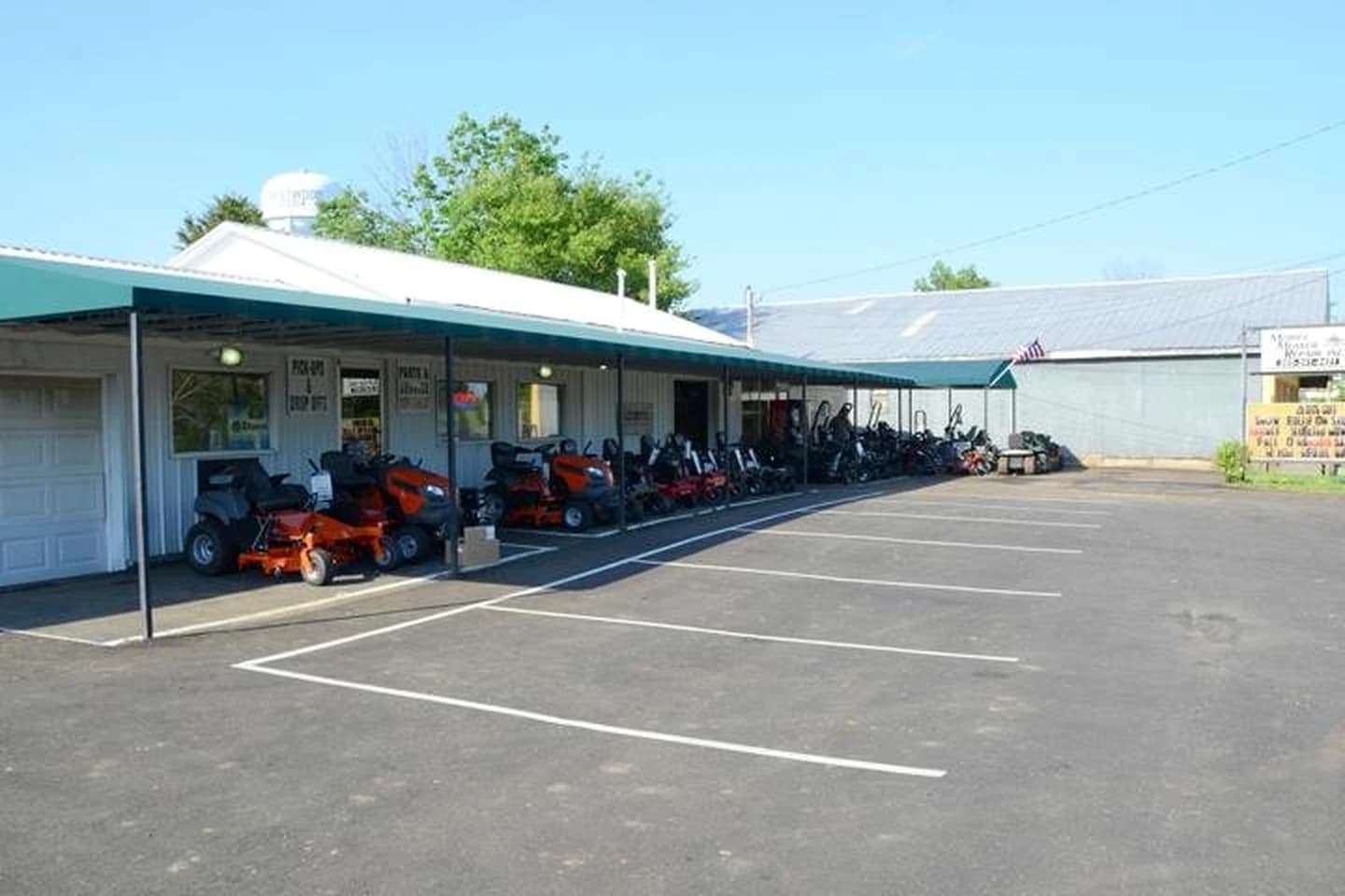 Mobile Mower Repair shop and equipment display