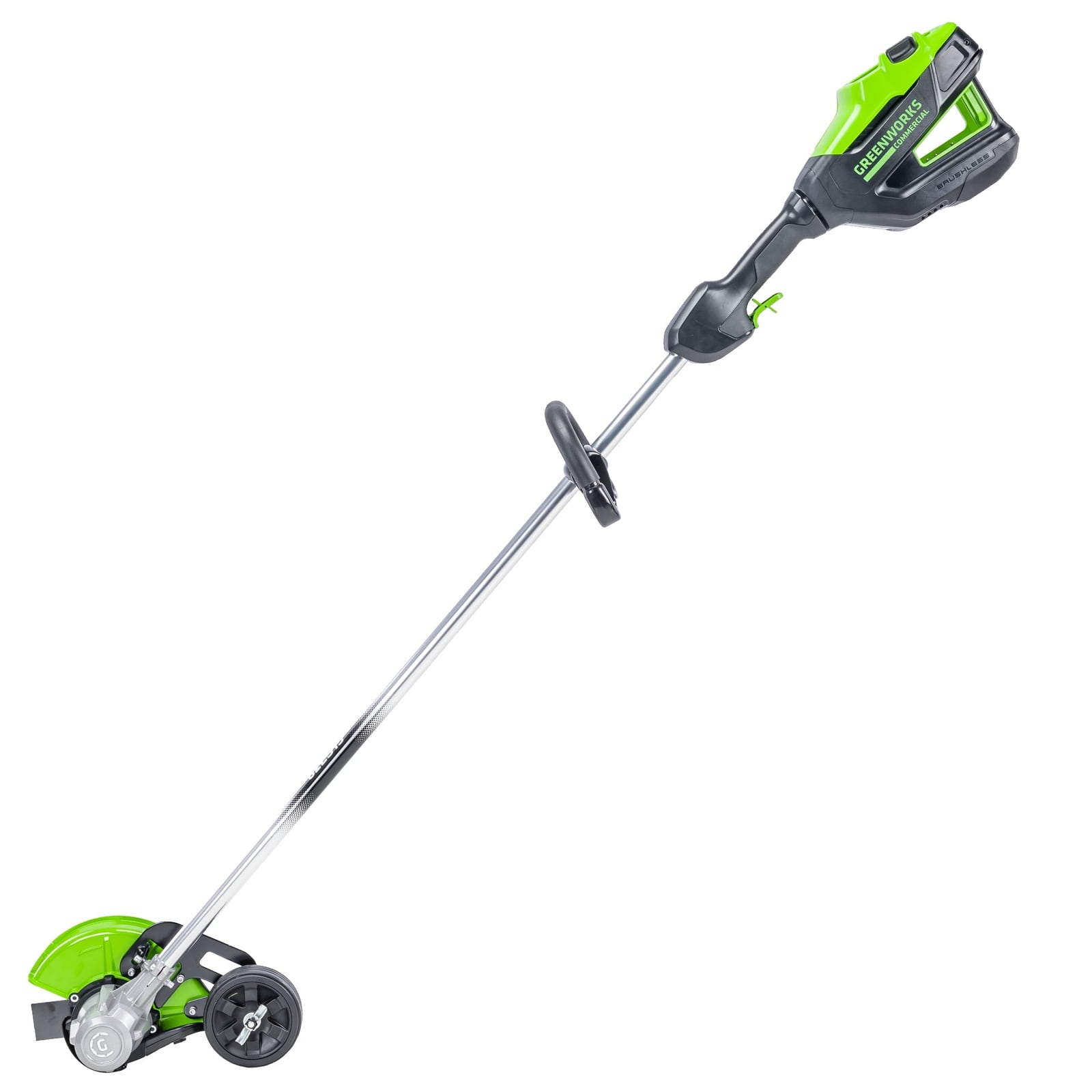 Greenworks 82ES15 82V brushless edger on a white studio background
