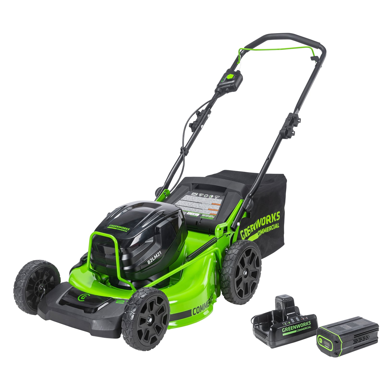 Greenworks GM210 82V 21-inch brushless push mower kit
