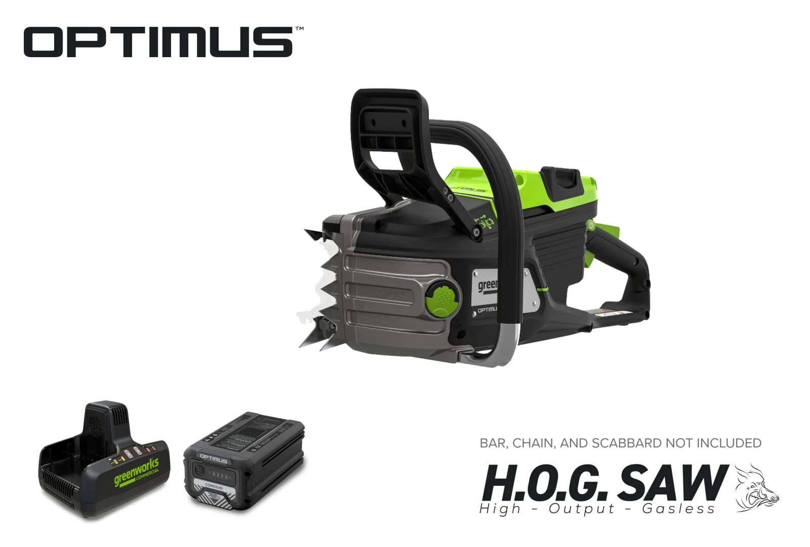 Greenworks OCS800 OPTIMUS H.O.G. Saw chainsaw kit
