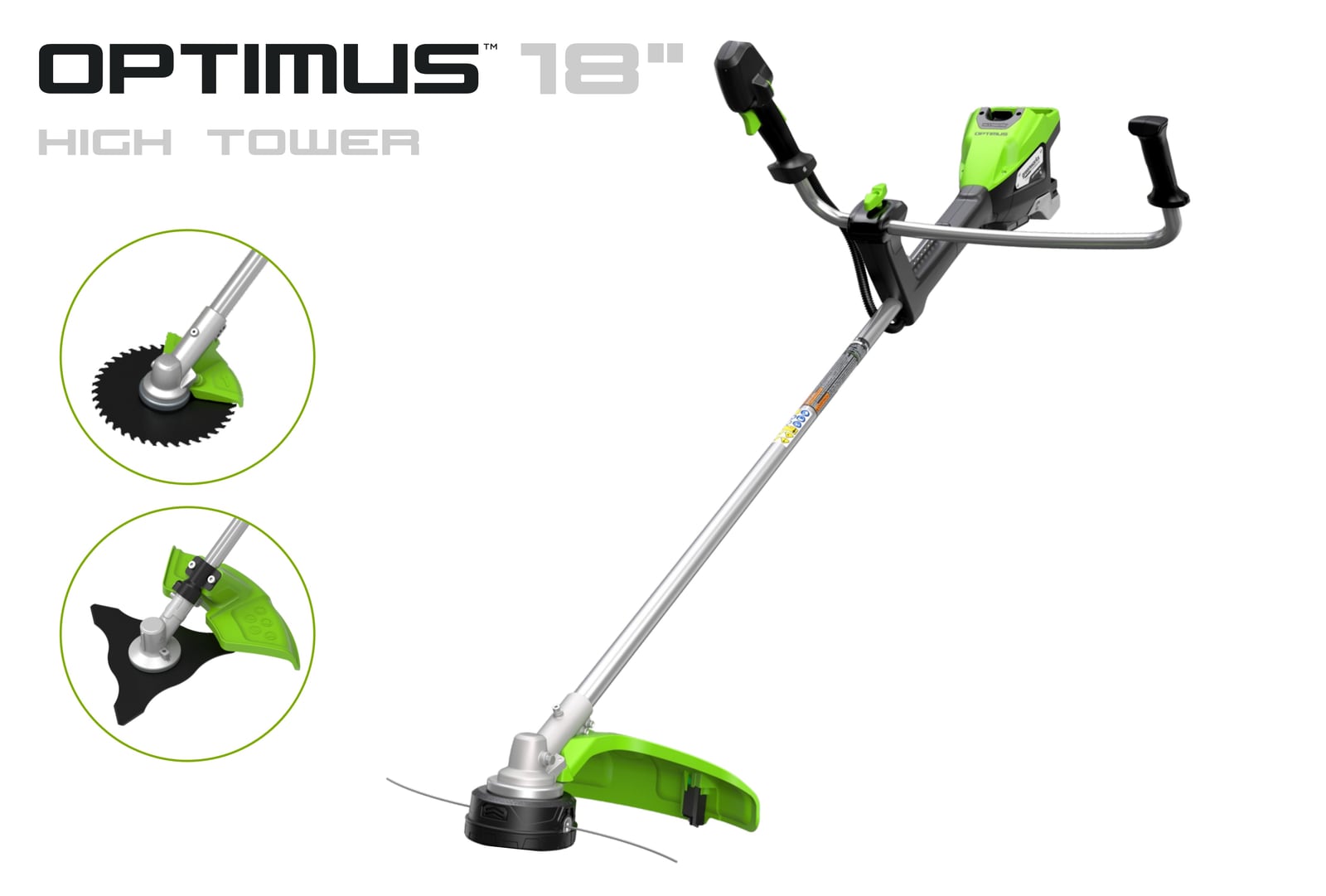 Greenworks Commercial TB201H bike-handle string trimmer